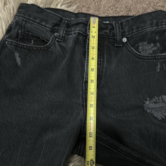 Old Navy Slouchy Straight-2-High Rise-Black-Button Fly-Vintage Wash - Picture 10 of 16